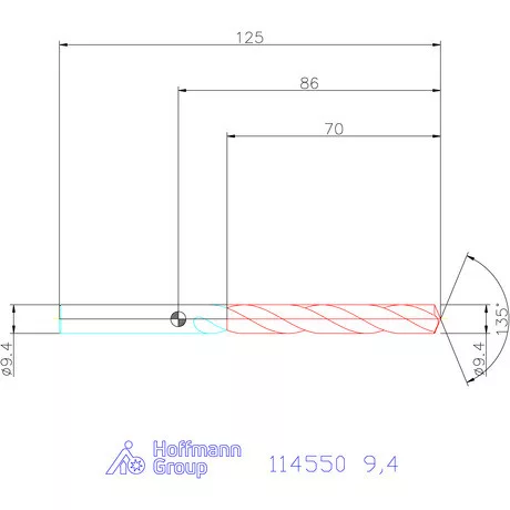 Garant Csigafúró HSS-Co8 9,4 mm