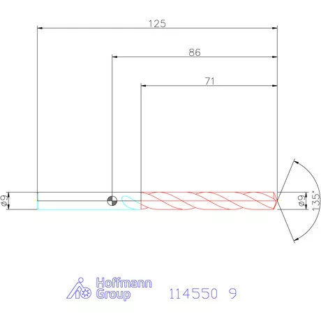 Garant Csigafúró HSS-Co8 9 mm