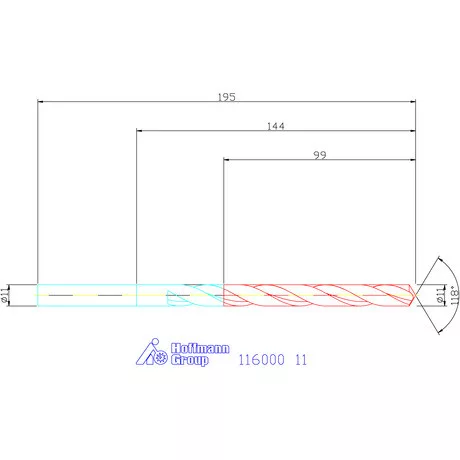 Garant Csigafúró, hosszú HSS N 11 mm