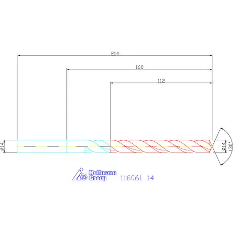 Garant Mélyfurat fúró HSS-E 14 mm