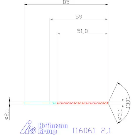 Garant Mélyfurat fúró HSS-E 2,1 mm