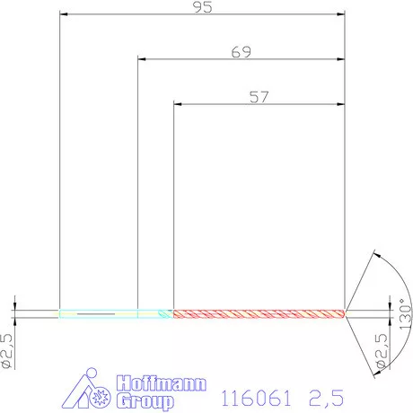 Garant Mélyfurat fúró HSS-E 2,5 mm
