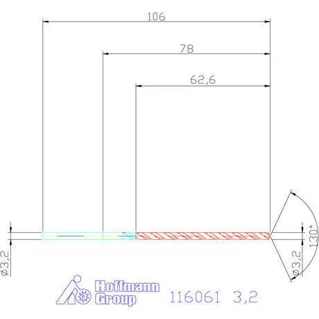 Garant Mélyfurat fúró HSS-E 3,2 mm