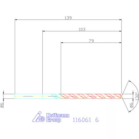 Garant Mélyfurat fúró HSS-E 6 mm