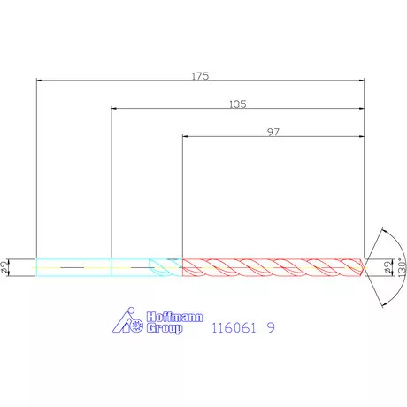Garant Mélyfurat fúró HSS-E 9 mm