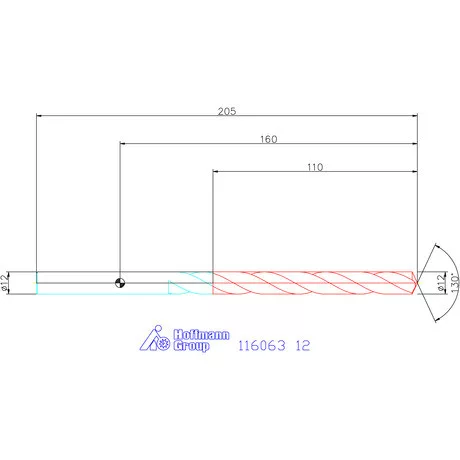 Garant Mélyfurat fúró HSS-E 12 mm