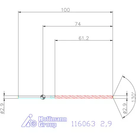 Garant Mélyfurat fúró HSS-E 2,9 mm