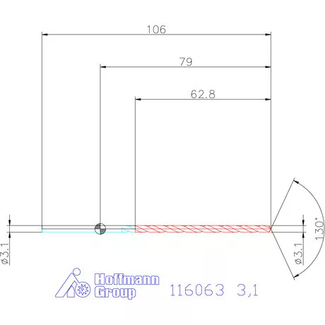 Garant Mélyfurat fúró HSS-E 3,1 mm