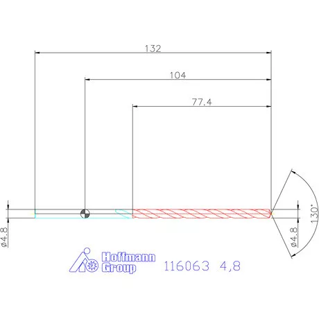 Garant Mélyfurat fúró HSS-E 4,8 mm
