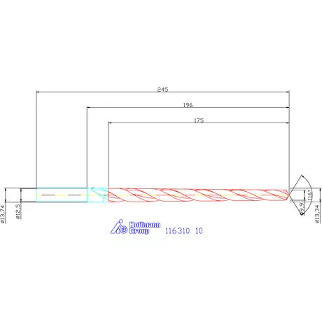 Garant Kúpos csapszegfurat fúró 10 mm