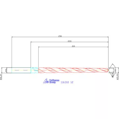Garant Kúpos csapszegfurat fúró 12 mm