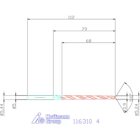 Garant Kúpos csapszegfurat fúró 4 mm