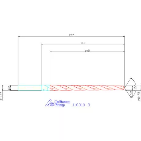 Garant Kúpos csapszegfurat fúró 8 mm