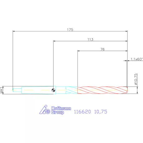 Garant Felfúró HSS N 10,75 mm
