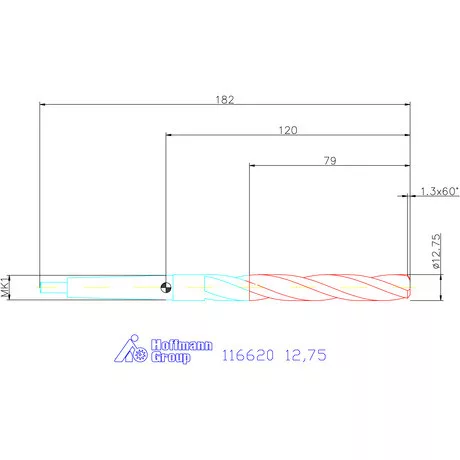 Garant Felfúró HSS N 12,75 mm