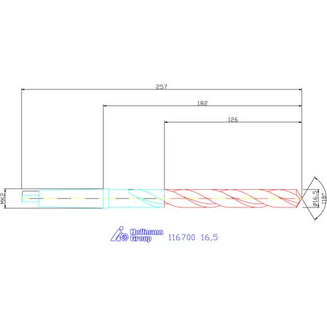 Garant Csigafúró, hosszú HSS N 16,5 mm