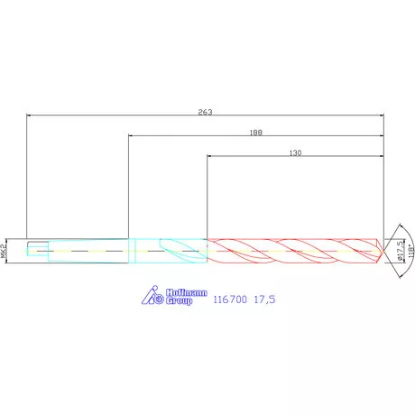 Garant Csigafúró, hosszú HSS N 17,5 mm