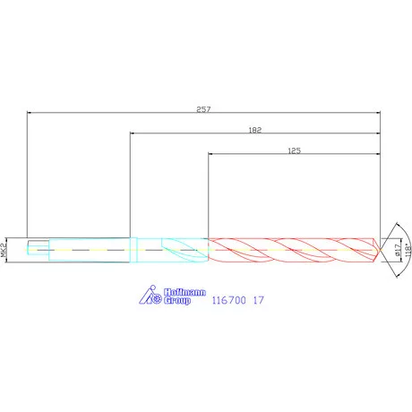 Garant Csigafúró, hosszú HSS N 17 mm