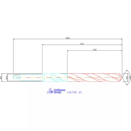 Garant Csigafúró, hosszú HSS N 21 mm