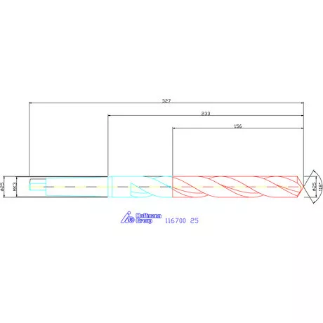 Garant Csigafúró, hosszú HSS N 25 mm