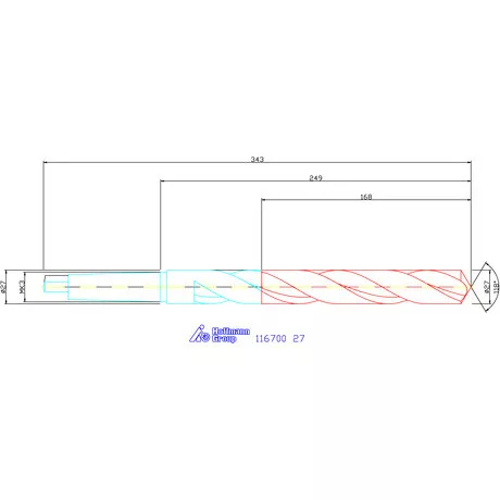 Garant Csigafúró, hosszú HSS N 27 mm