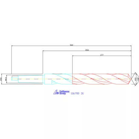 Garant Csigafúró, hosszú HSS N 31 mm