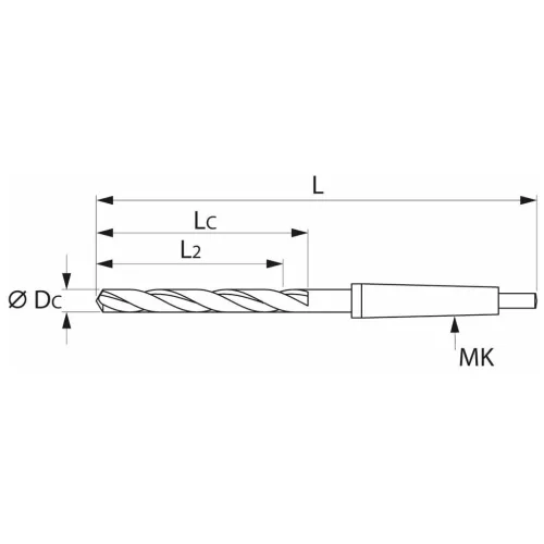 Garant Csigafúró, hosszú HSS N 33 mm