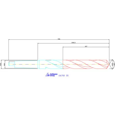 Garant Csigafúró, hosszú HSS N 35 mm