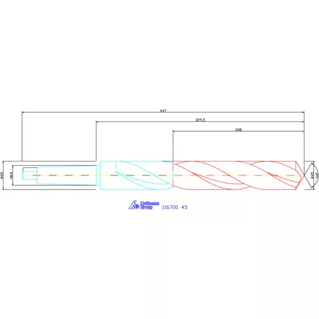 Garant Csigafúró, hosszú HSS N 45 mm