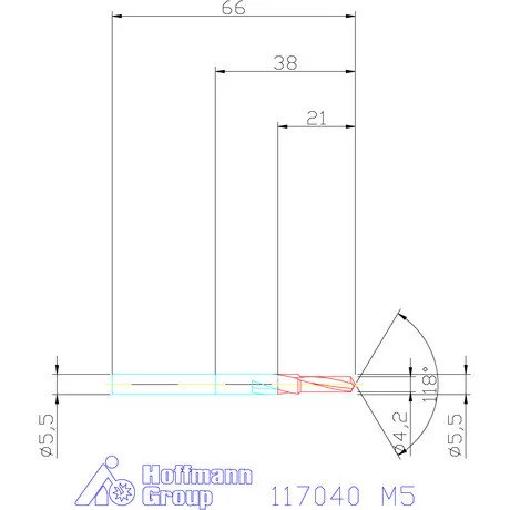 Garant Rövid lépcsős magfurat fúró HSS 90° M5
