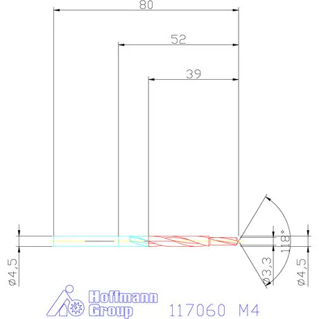 Garant Lépcsős magfurat fúró HSS 90° M4