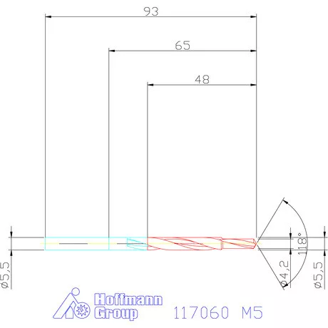 Garant Lépcsős magfurat fúró HSS 90° M5