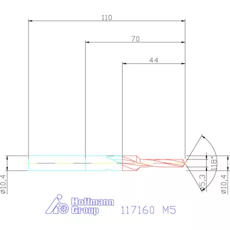 Garant Lépcsős fúró HSS-E hosszú fúrólépcsővel 90° M5