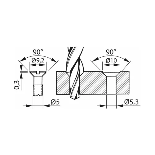 Garant Lépcsős fúró HSS 90° M3