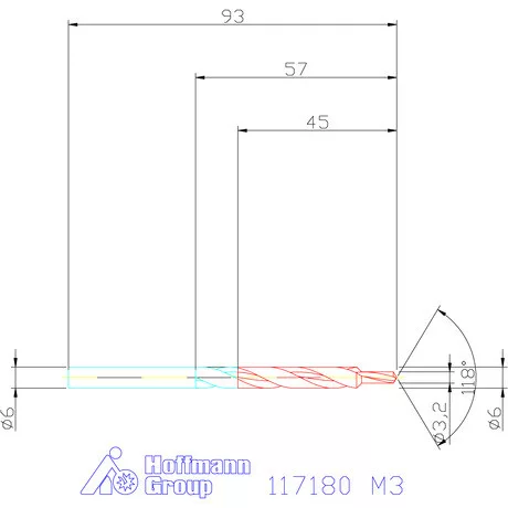 Garant Lépcsős fúró HSS 90° M3