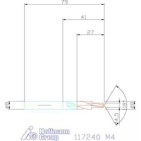 Garant Rövid lépcsős fúró HSS 180° M4
