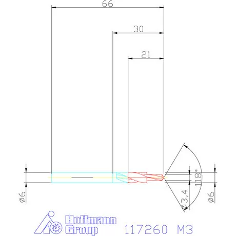 Garant Rövid lépcsős fúró HSS 180° M3