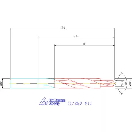 Garant Lépcsős fúró HSS 180° M10