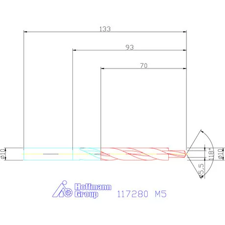 Garant Lépcsős fúró HSS 180° M5