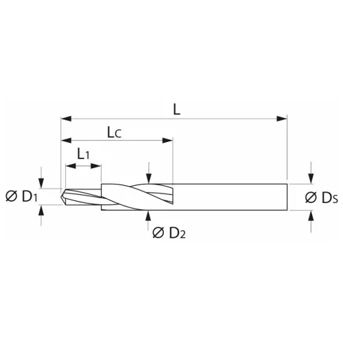 Garant Lépcsős fúró HSS 180° M8