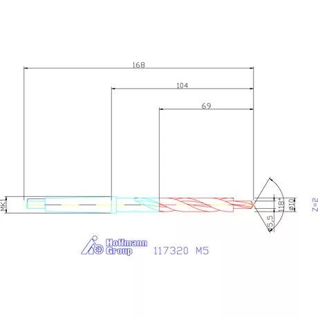 Garant Lépcsős fúró HSS 180° M5