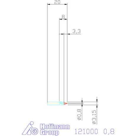 Garant VHM központfúró A 0,8 mm
