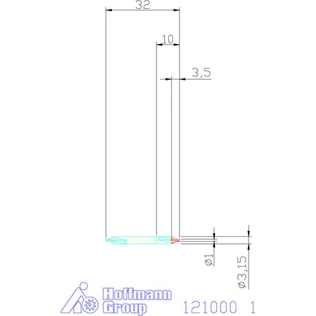 Garant VHM központfúró A 1 mm