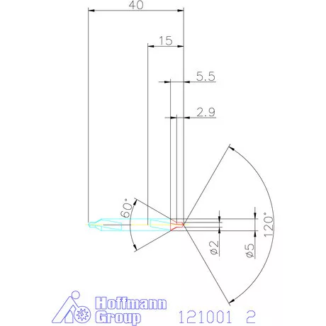 Garant VHM központfúró A 2 mm
