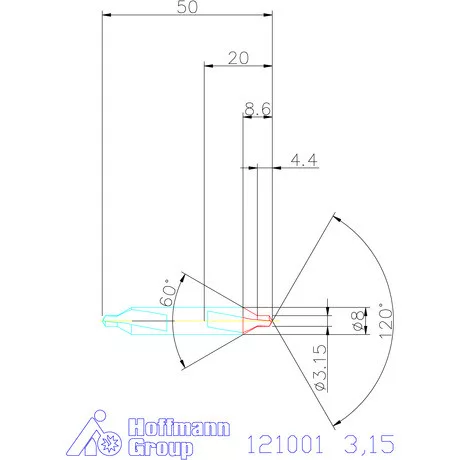 Garant VHM központfúró A 3,15 mm