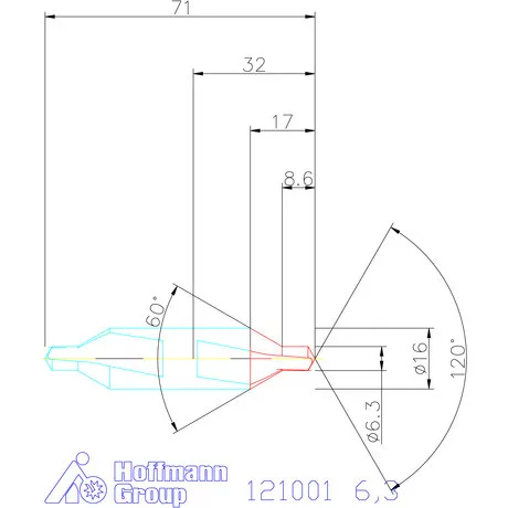 Garant VHM központfúró A 6,3 mm