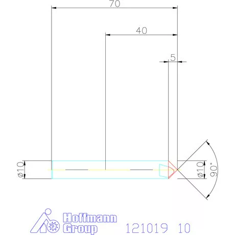 Garant VHM precíziós NC központozó 90° 10 mm