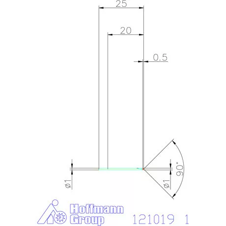 Garant VHM precíziós NC központozó 90° 1 mm