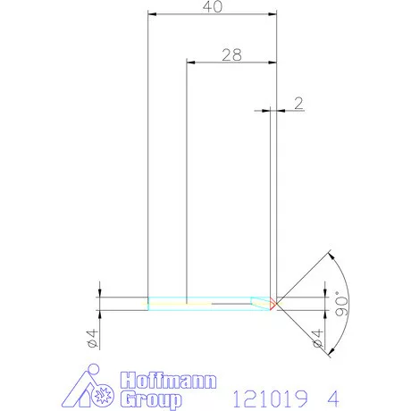 Garant VHM precíziós NC központozó 90° 4 mm