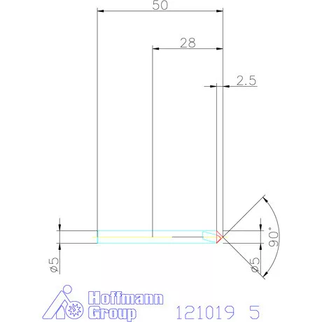 Garant VHM precíziós NC központozó 90° 5 mm